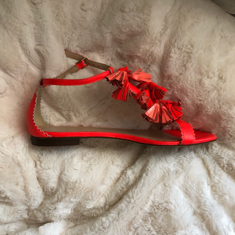 JCrew neon red size 8 flats!